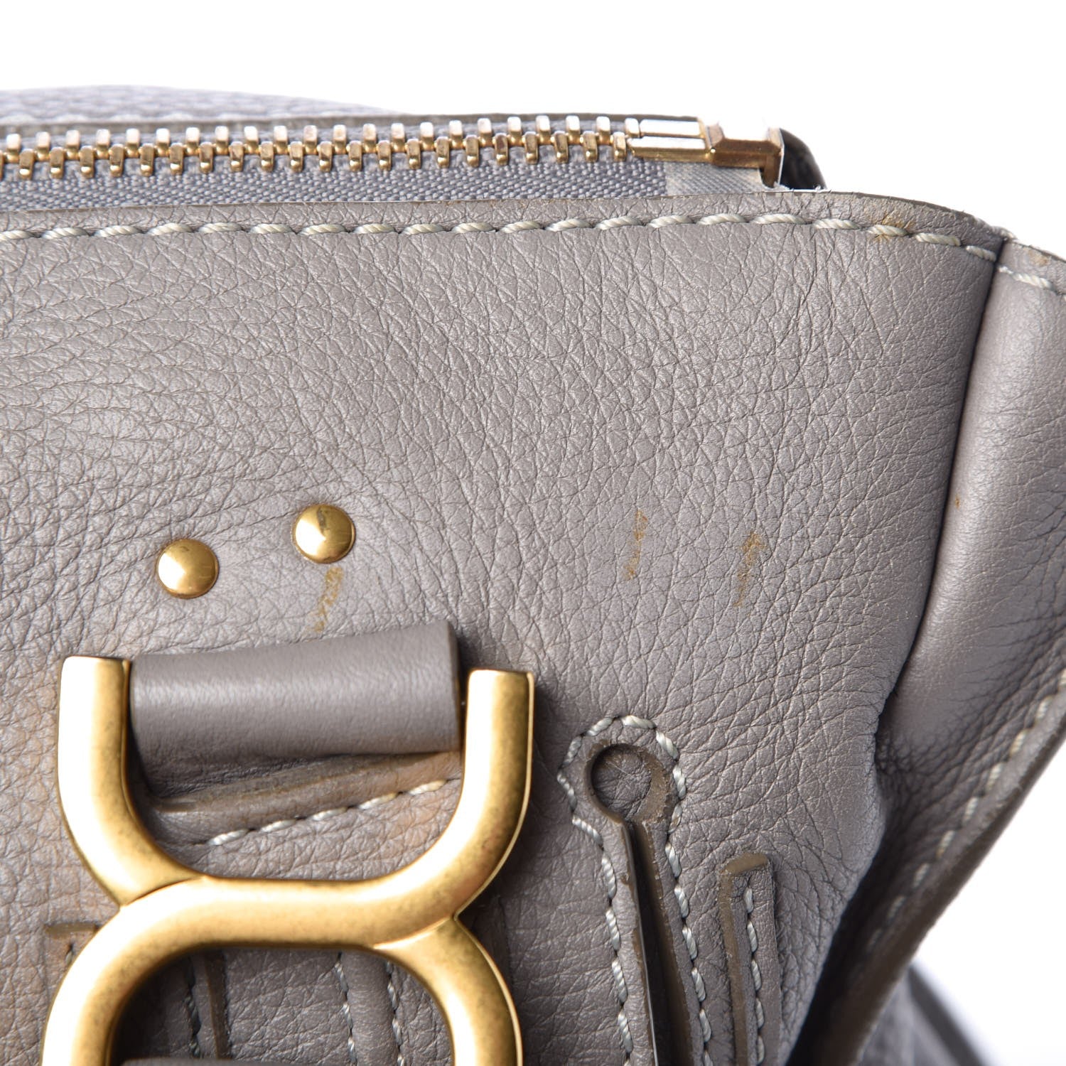 Chloe Calfskin Medium Marcie Satchel Cashmere Grey 9 of 9