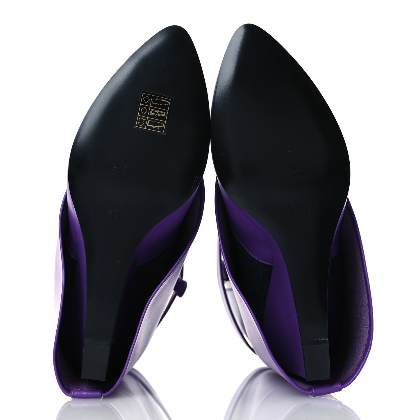 Calfskin Shark Lock Ankle Boots 39.5 Ultraviolet