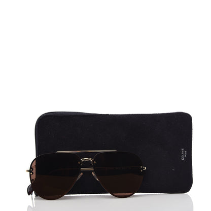 Celine Mirror Aviator Sunglasses CL 41391/S Gold Tortoise 7 of 7