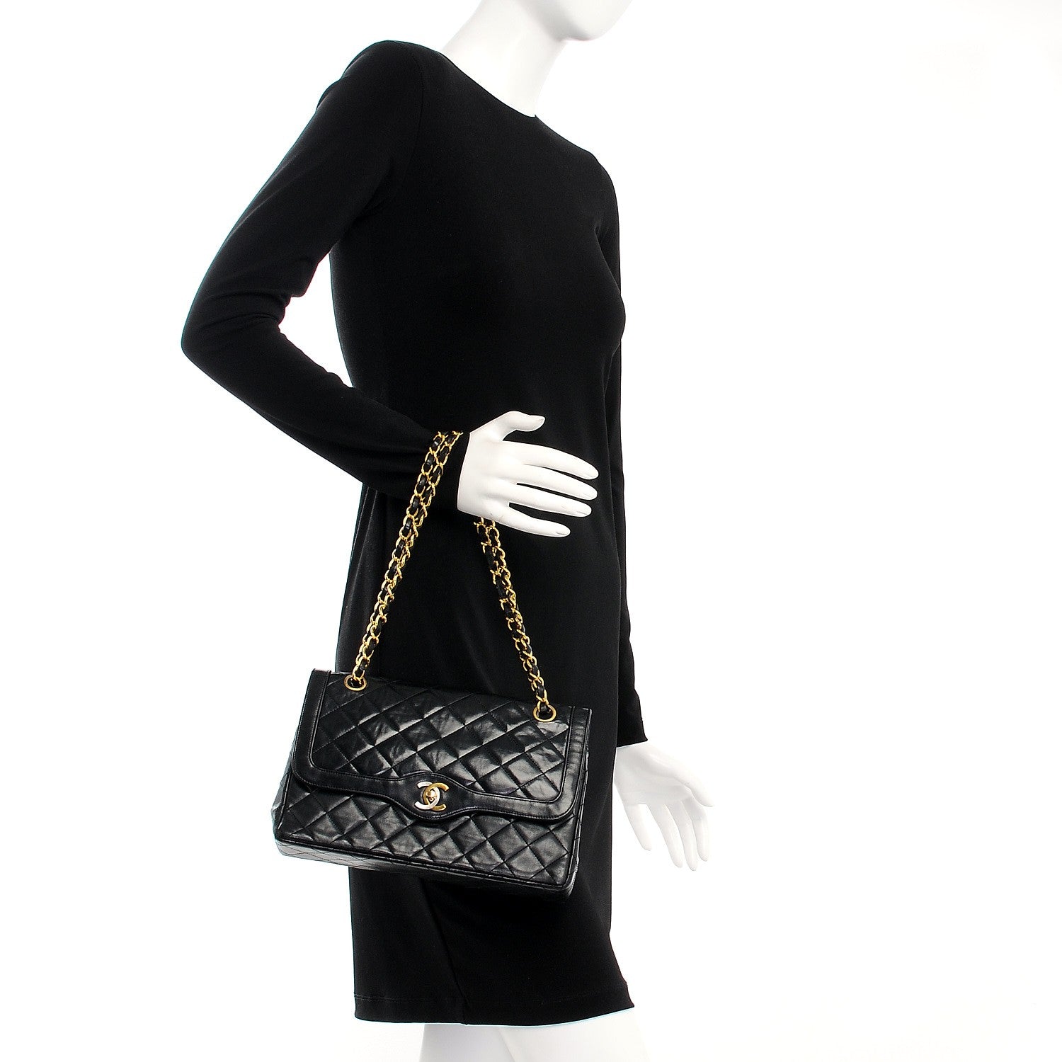 Chanel Lambskin Medium Double Flap Black 2 of 15