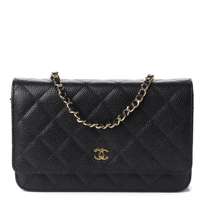 Chanel Caviar Quilted Wallet On Chain WOC Black 1 of 12