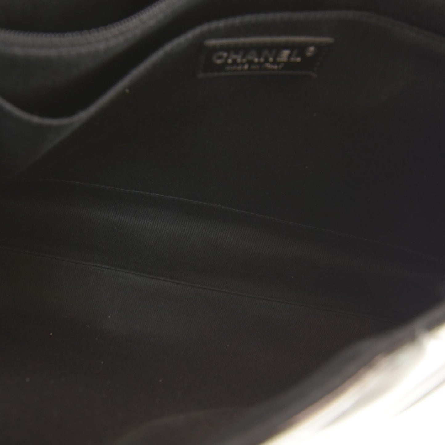 Vinyl Quilted In the Business Flap Bag Black