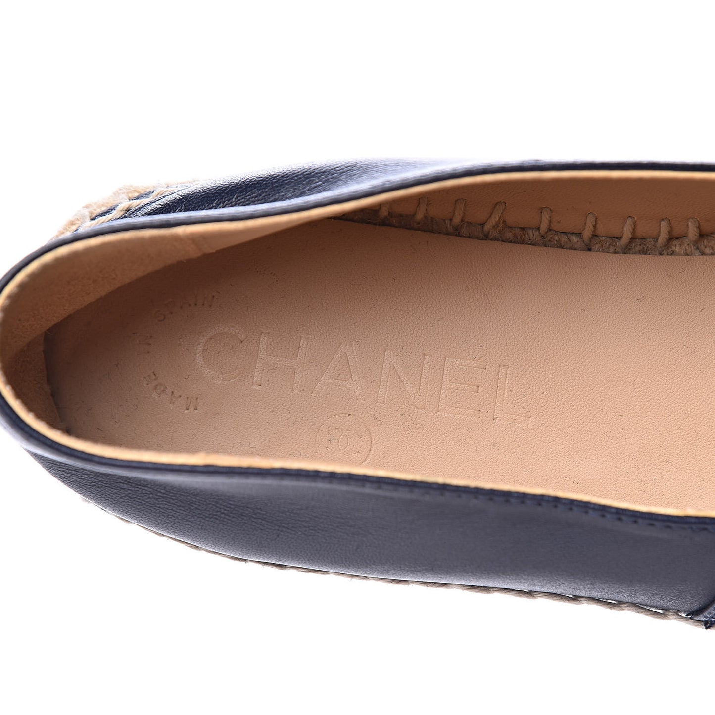 Lambskin CC Espadrilles 37 Navy Black