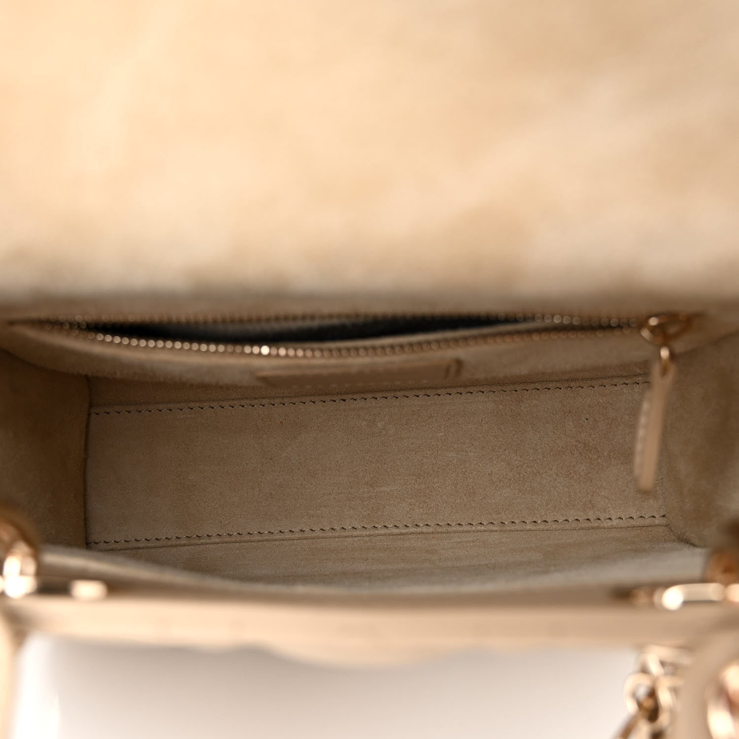 Christian Dior Lambskin Cannage Small My ABCDior Lady Dior Hazelnut 4 of 9
