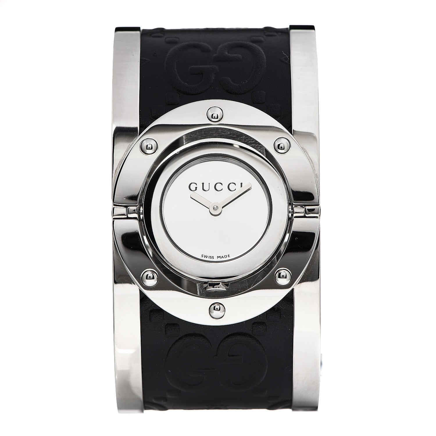 Gucci Stainless Steel Calfskin 33mm Twirl Quartz Watch 1 of 6