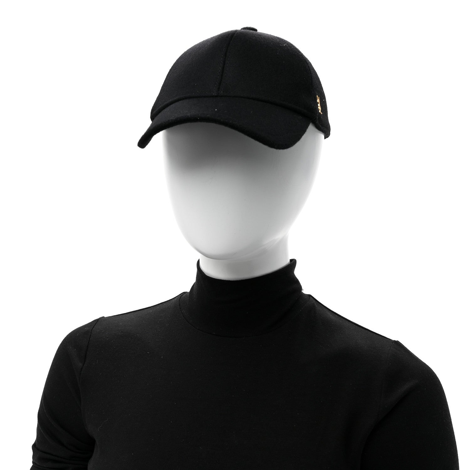 Saint Laurent Wool Felt Monogram Baseball Cap 57 Black 1696459