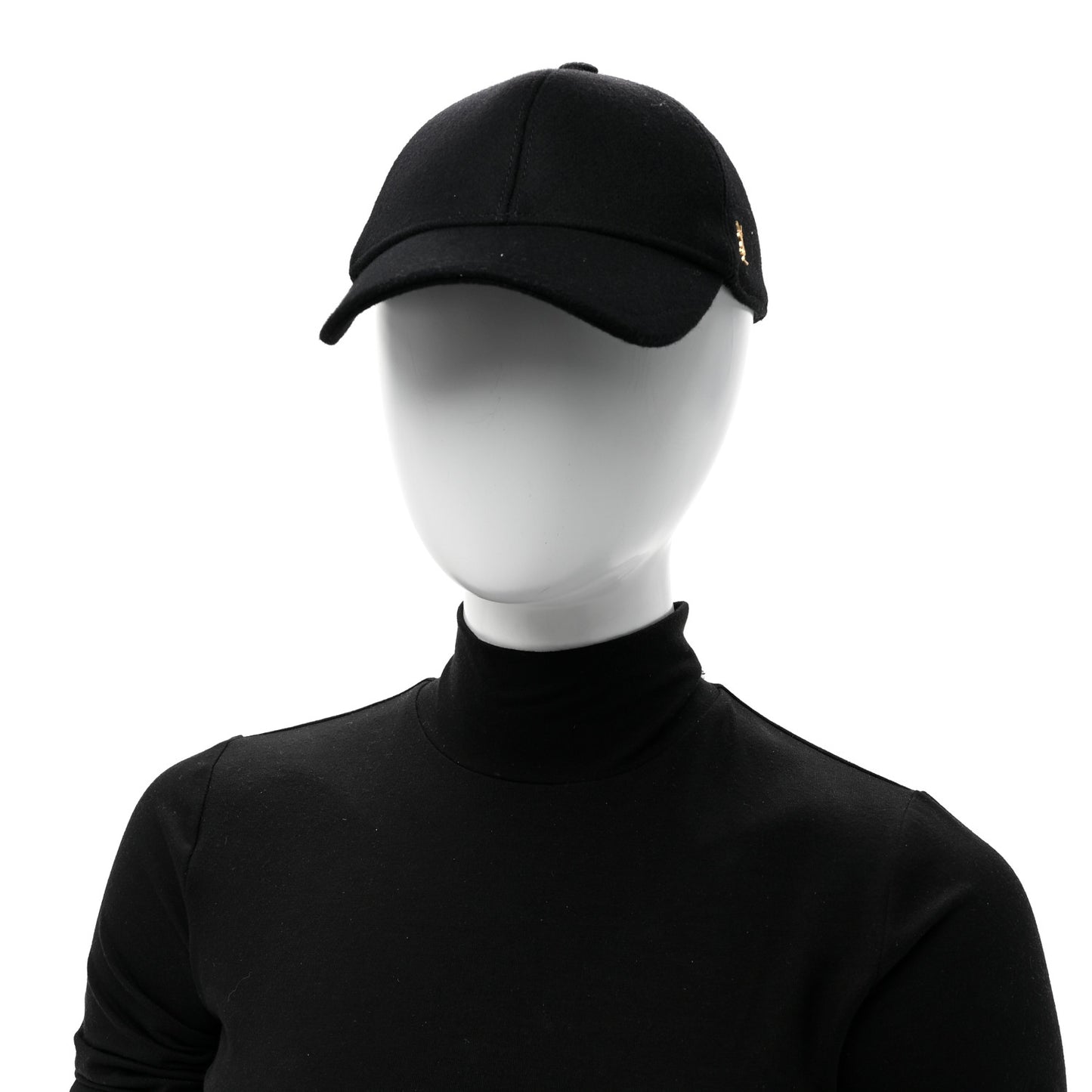 Wool Felt Monogram Baseball Cap 57 Black