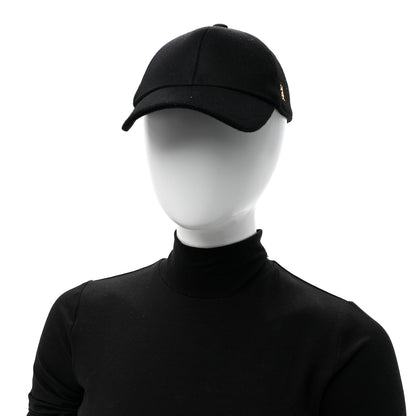 Saint Laurent Wool Felt Monogram Baseball Cap 57 Black 2 of 8