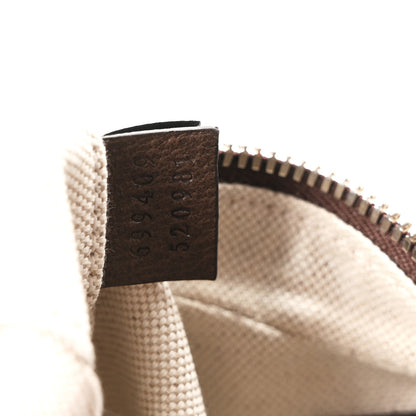 Gucci GG Supreme Monogram Textured Calfskin Web Small Attache Shoulder Bag Beige Ebony New Acero 7 of 10