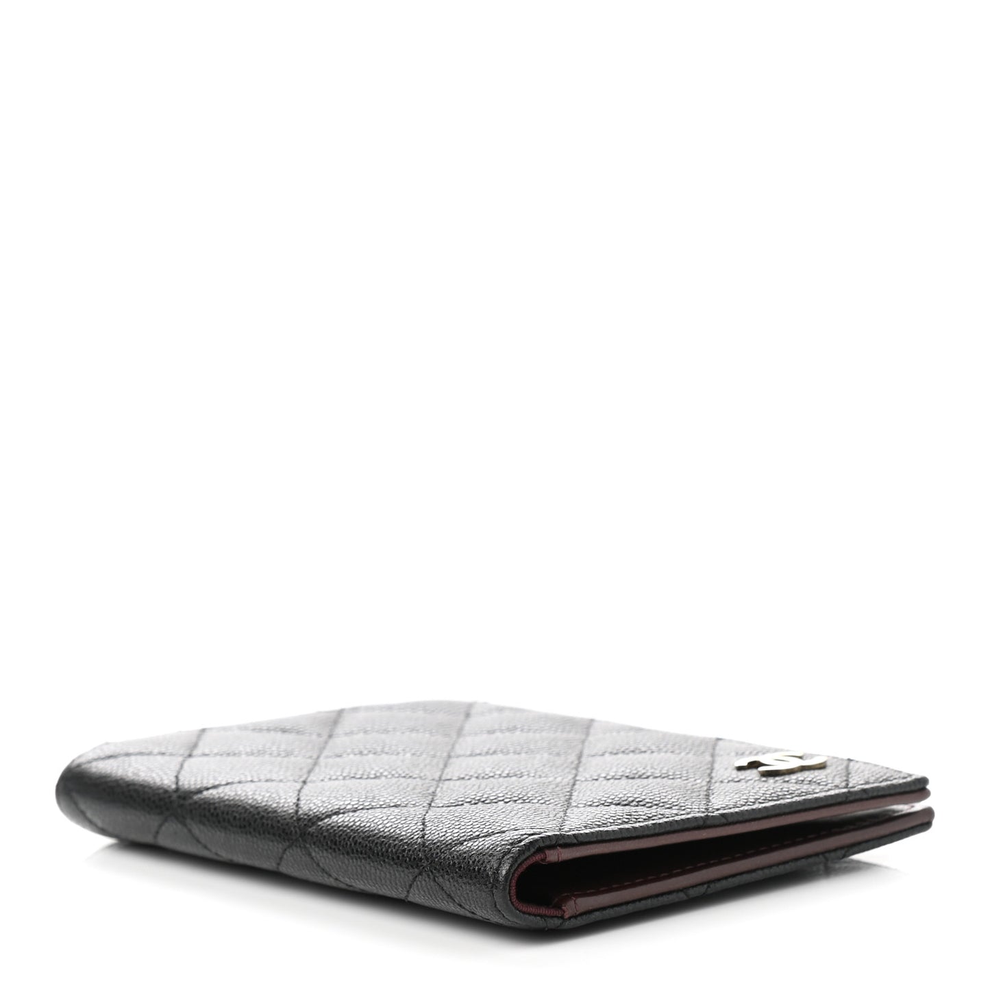 Caviar Quilted Passport Holder Black