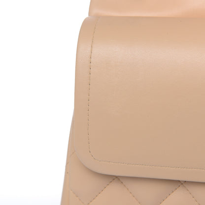 Chanel Lambskin Quilted Jumbo Double Flap Beige Clair 12 of 12