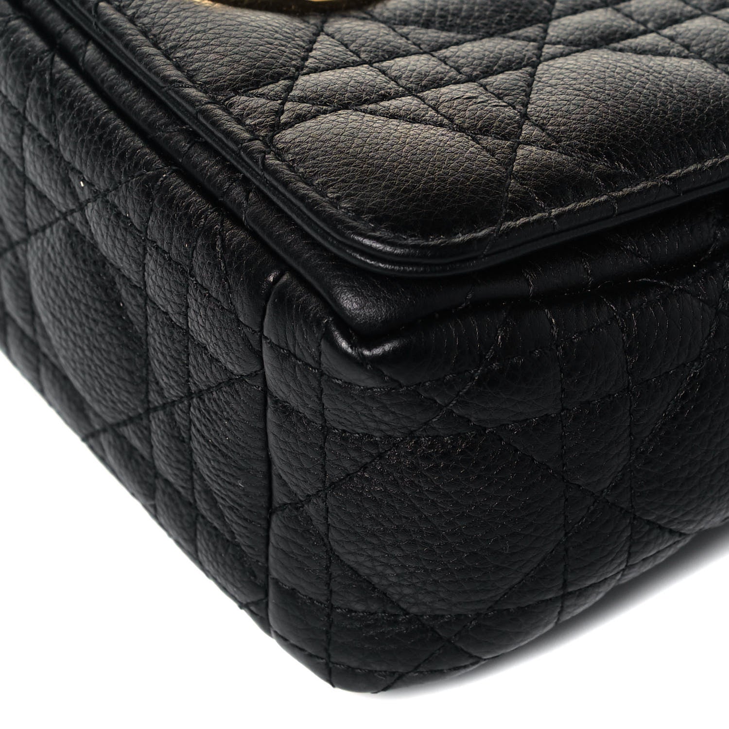 Christian Dior Calfskin Cannage Small Caro Bag Black 5 of 5