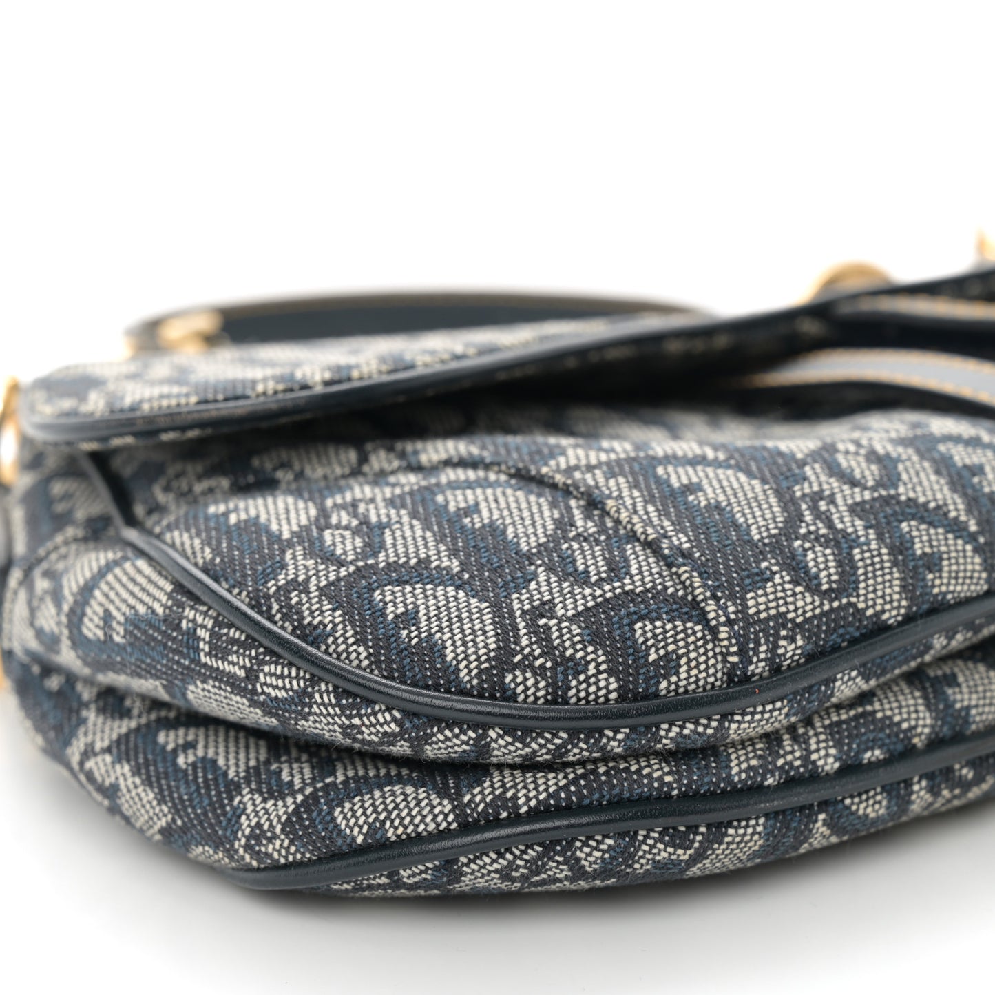 Monogram Double Saddle Bag Navy Blue