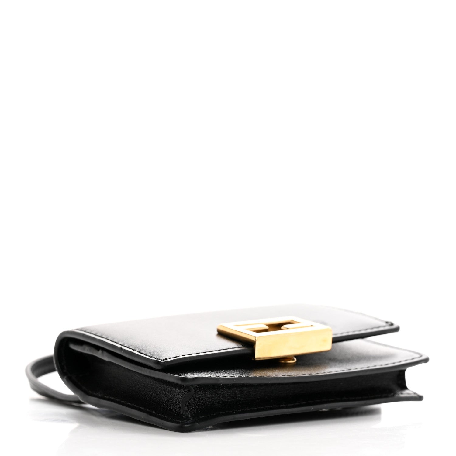Fendi Vitello Palmellato Card Case With Strap Black 3 of 8