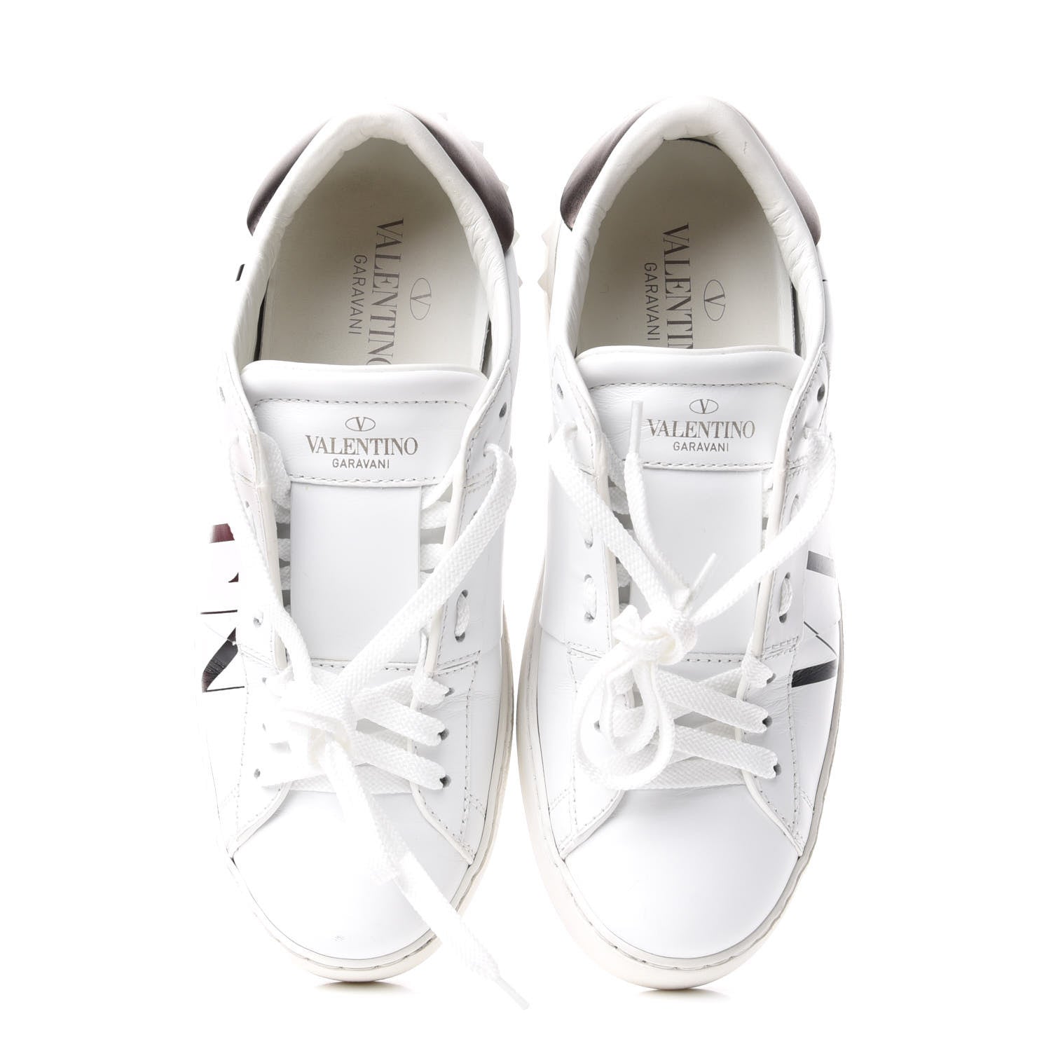 Valentino Garavani Calfskin VLTN Rockstud Open Sneakers 36.5 White 5 of 11