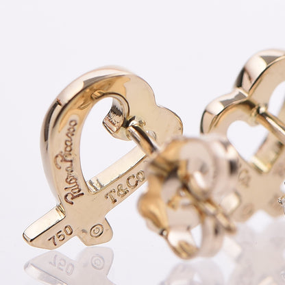 Tiffany 18K Yellow Gold Mini Paloma Picasso Loving Heart Earrings 4 of 4