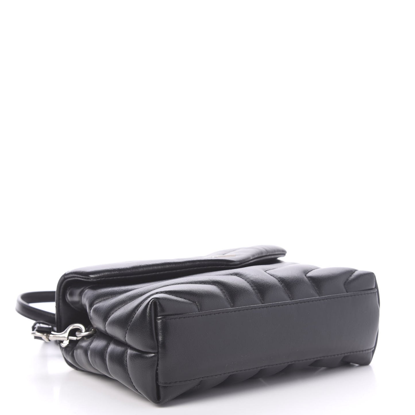 Calfskin Y Quilted Monogram Toy Loulou Crossbody Bag Black