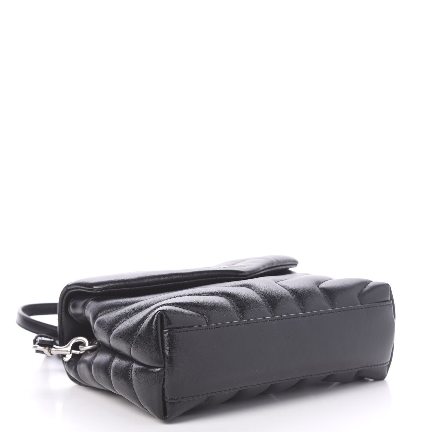 Saint Laurent Calfskin Y Quilted Monogram Toy Loulou Crossbody Bag Black 4 of 10