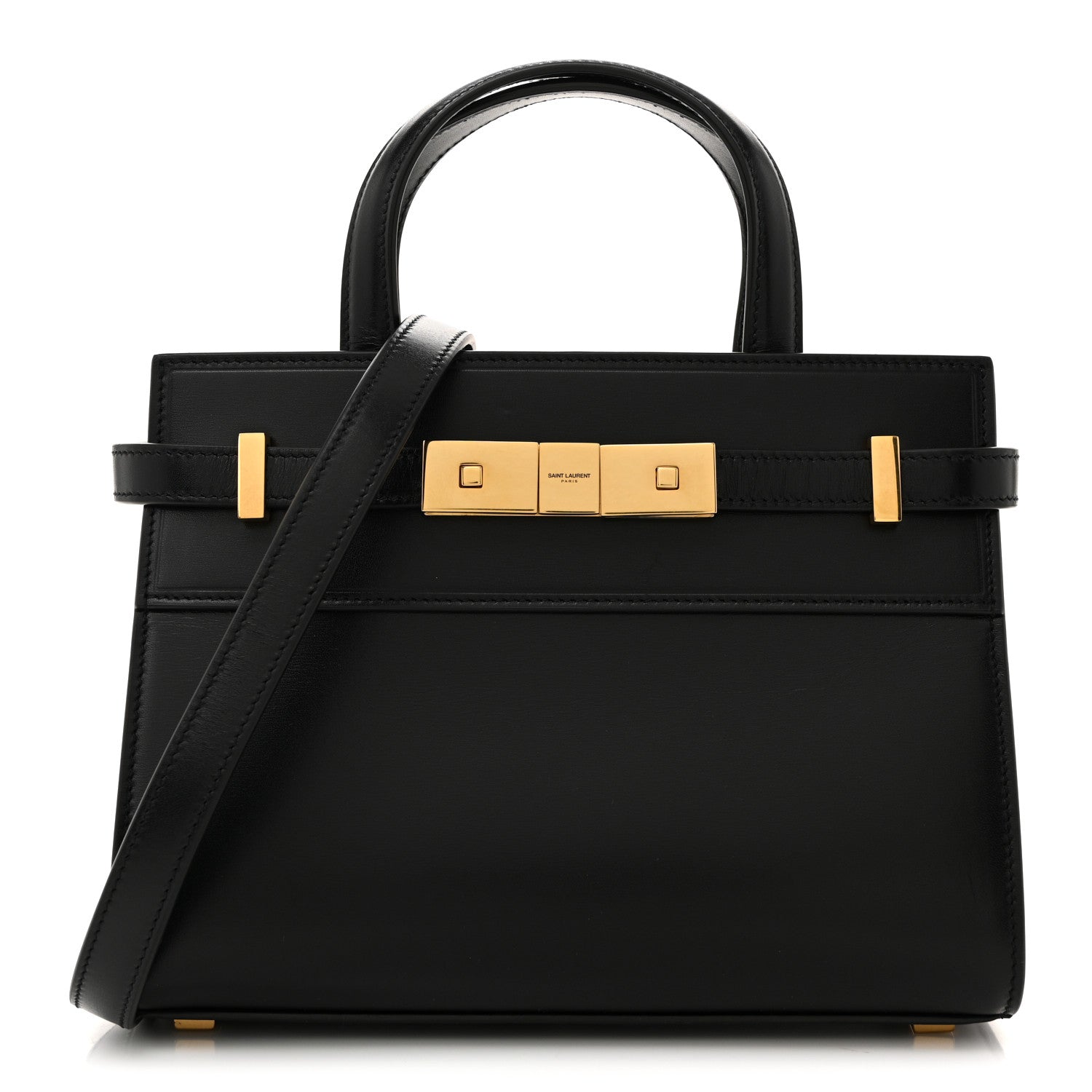 Saint Laurent Smooth Calfskin Manhattan Nano Shopper Tote Black 1 of 10