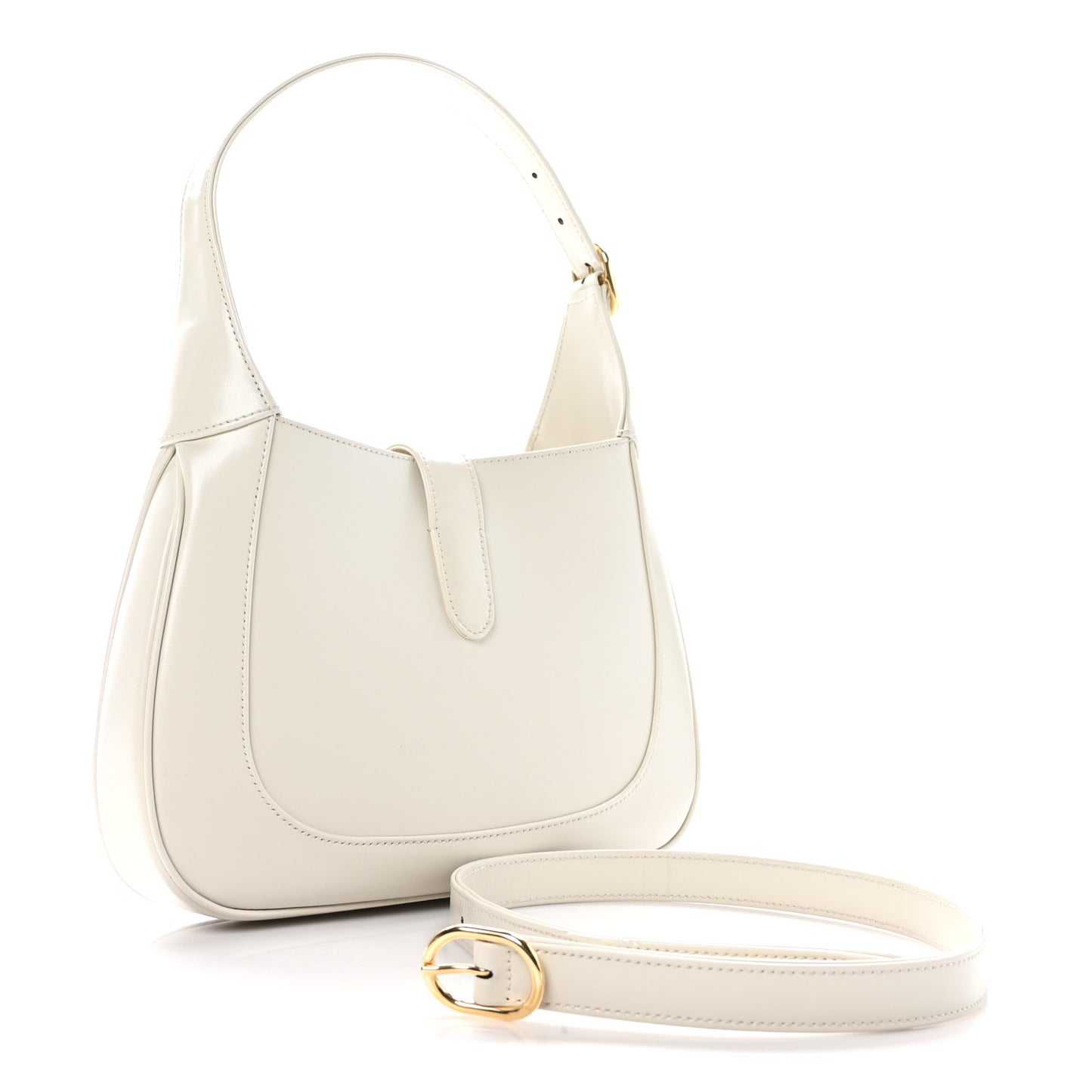 Boarded Dyana Lux Calfskin Small Jackie 1961 Hobo Mystic White