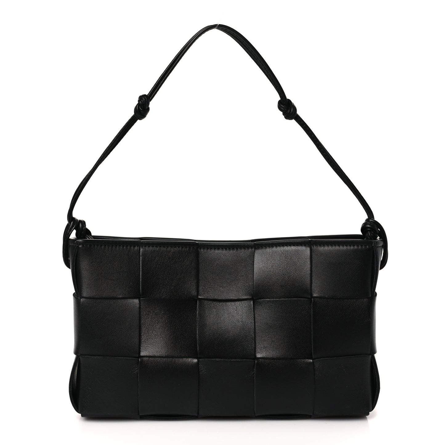 Calfskin Maxi Intrecciato Cassette Pouch On Strap Black