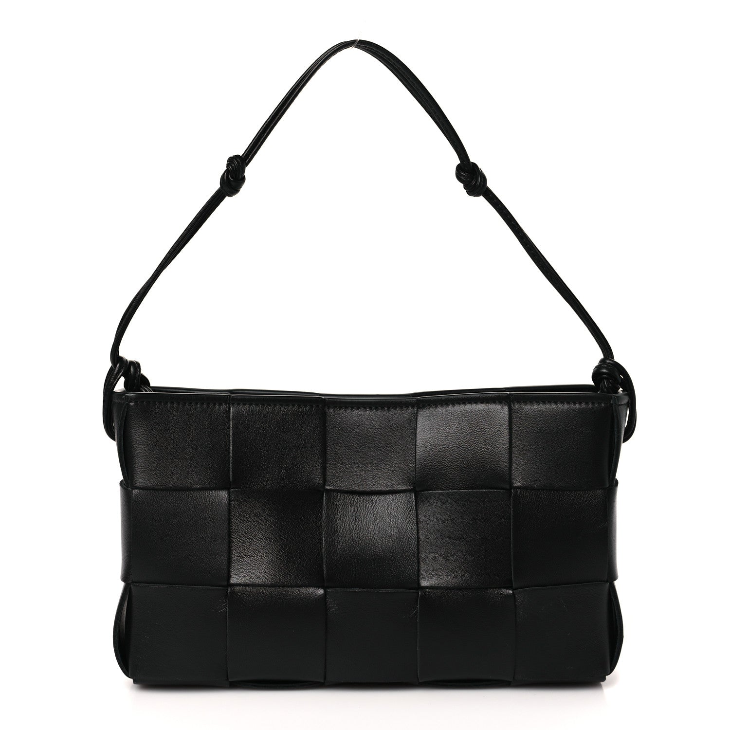 Bottega Veneta Calfskin Maxi Intrecciato Cassette Pouch On Strap Black 1 of 8