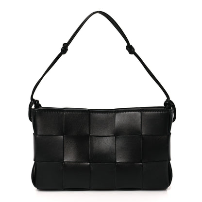 Bottega Veneta Calfskin Maxi Intrecciato Cassette Pouch On Strap Black 1 of 8