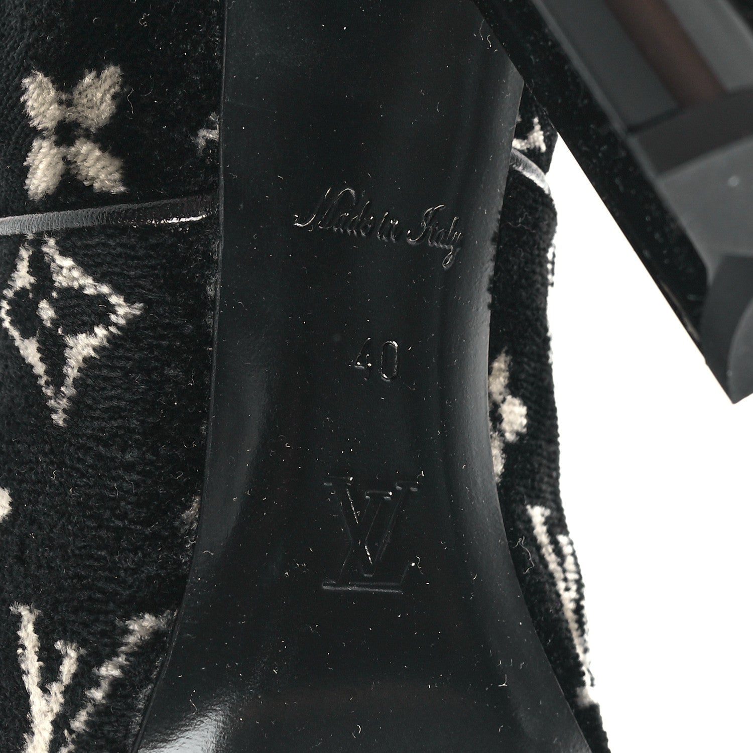Louis Vuitton Velvet Monogram Silhouette Ankle Boots 40 Black 7 of 8