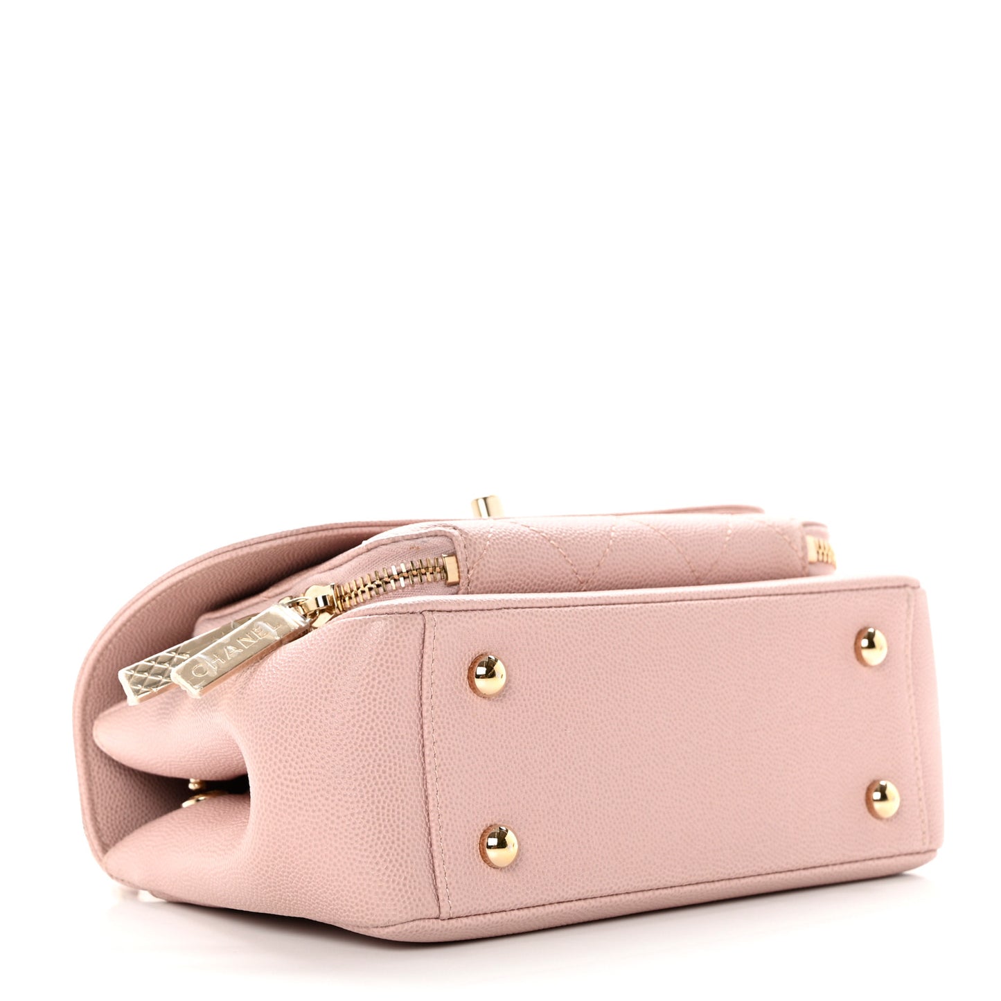 Caviar Quilted Small Business Affinity Flap Light Pink