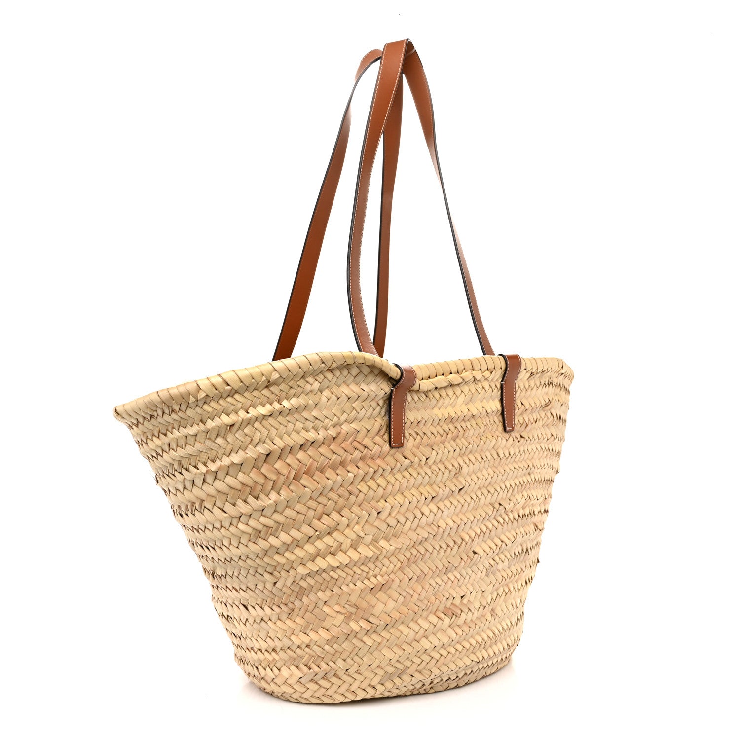 Celine Raffia Calfskin Triomphe Medium Panier Tan 3 of 10