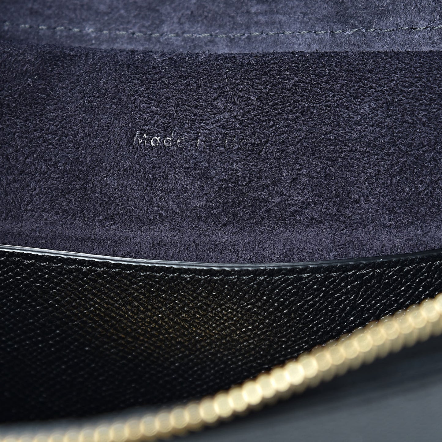 Grained Calfskin Micro Belt Bag Black