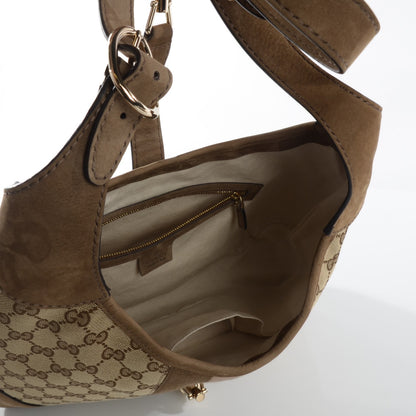 Gucci Monogram Web Medium Jackie O Hobo Brown 5 of 7