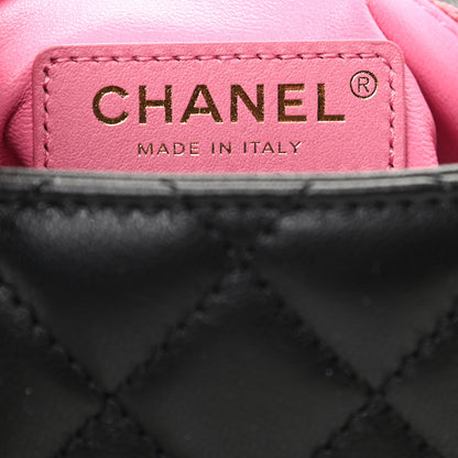 Chanel Goatskin Quilted Rainbow Extra Mini Coco Handle Flap Black 6 of 9