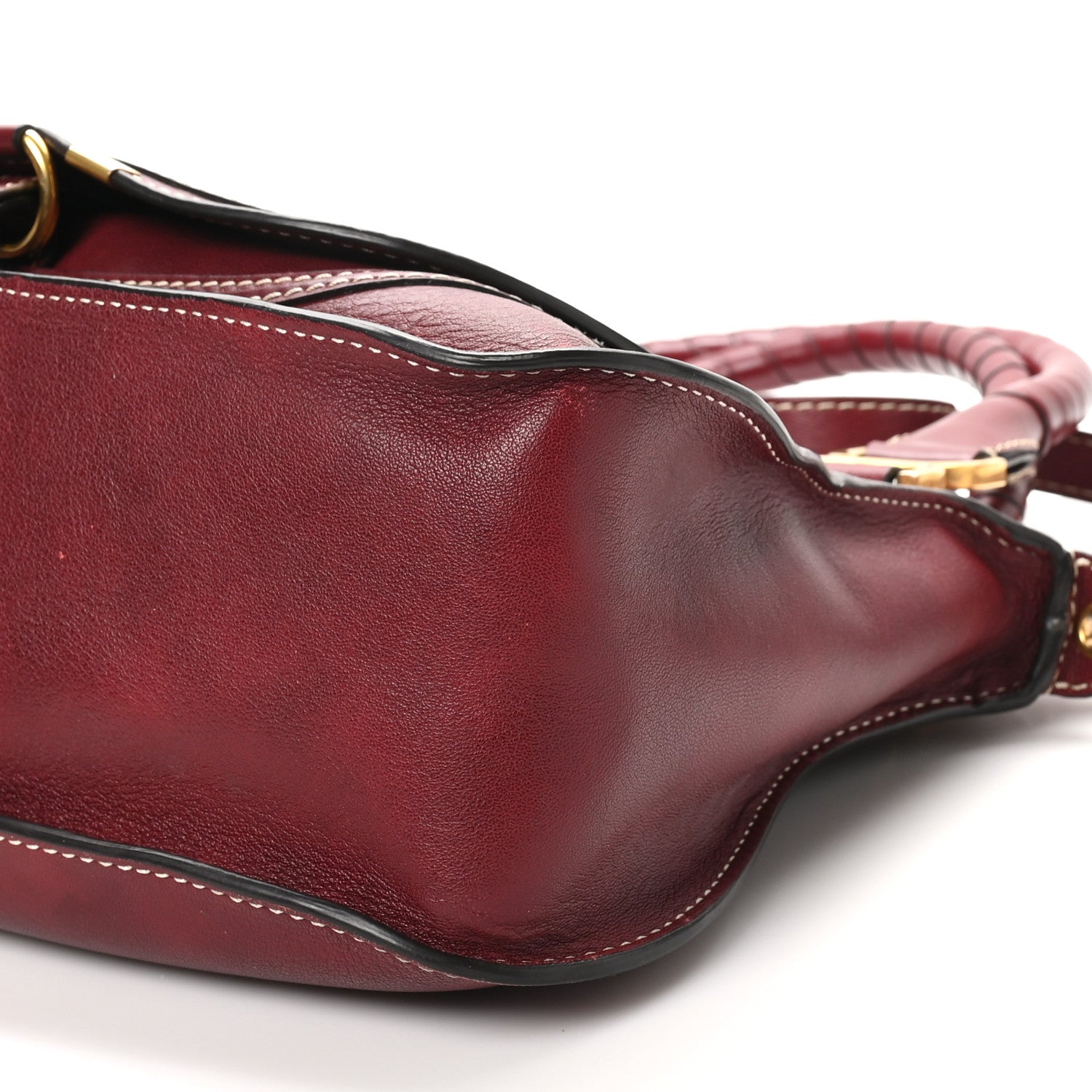 Chloe Calfskin Medium Marcie Satchel Burgundy 9 of 9