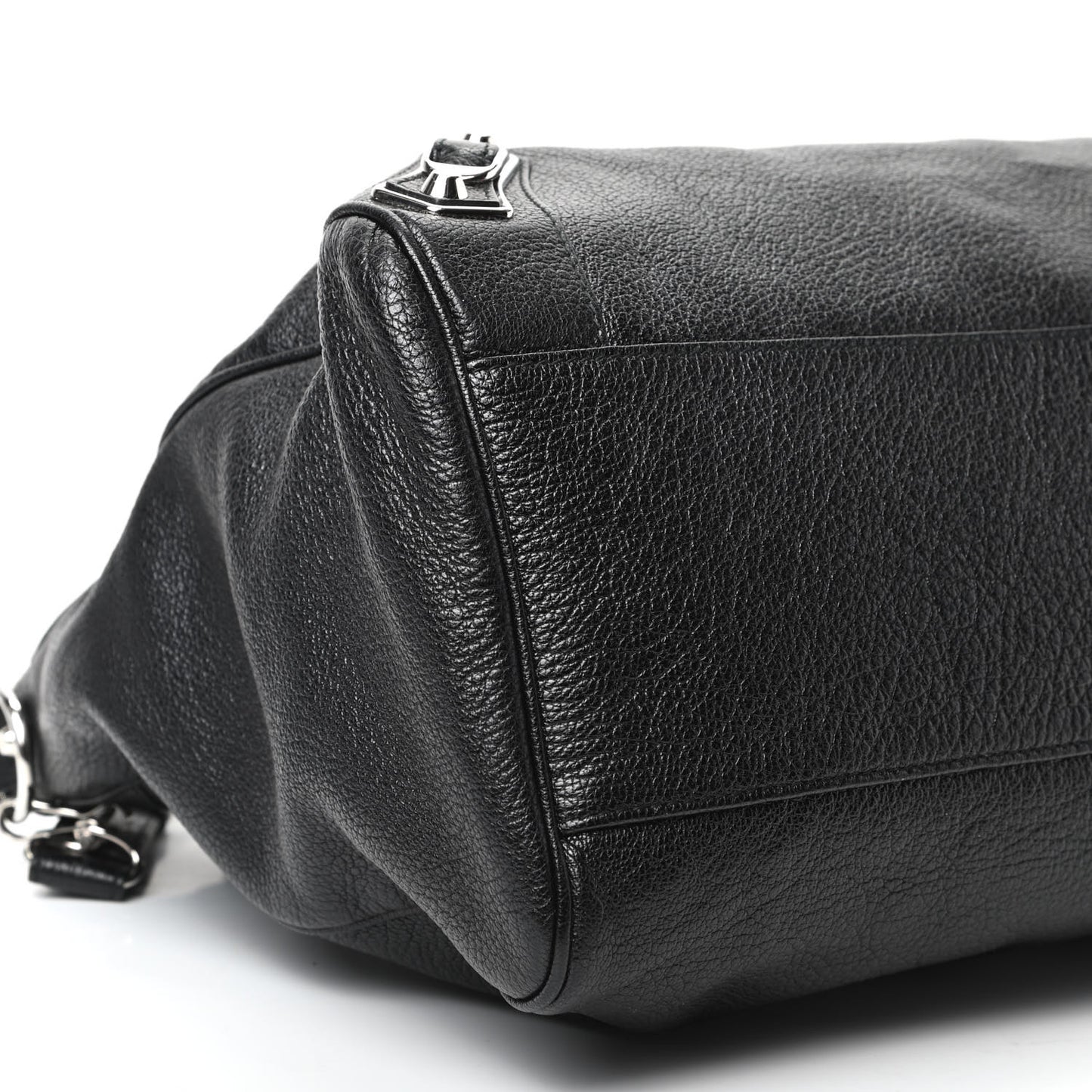 Chevre Silver Metallic Edge Hardware Velo Black