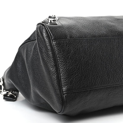 Balenciaga Chevre Silver Metallic Edge Hardware Velo Black 9 of 10