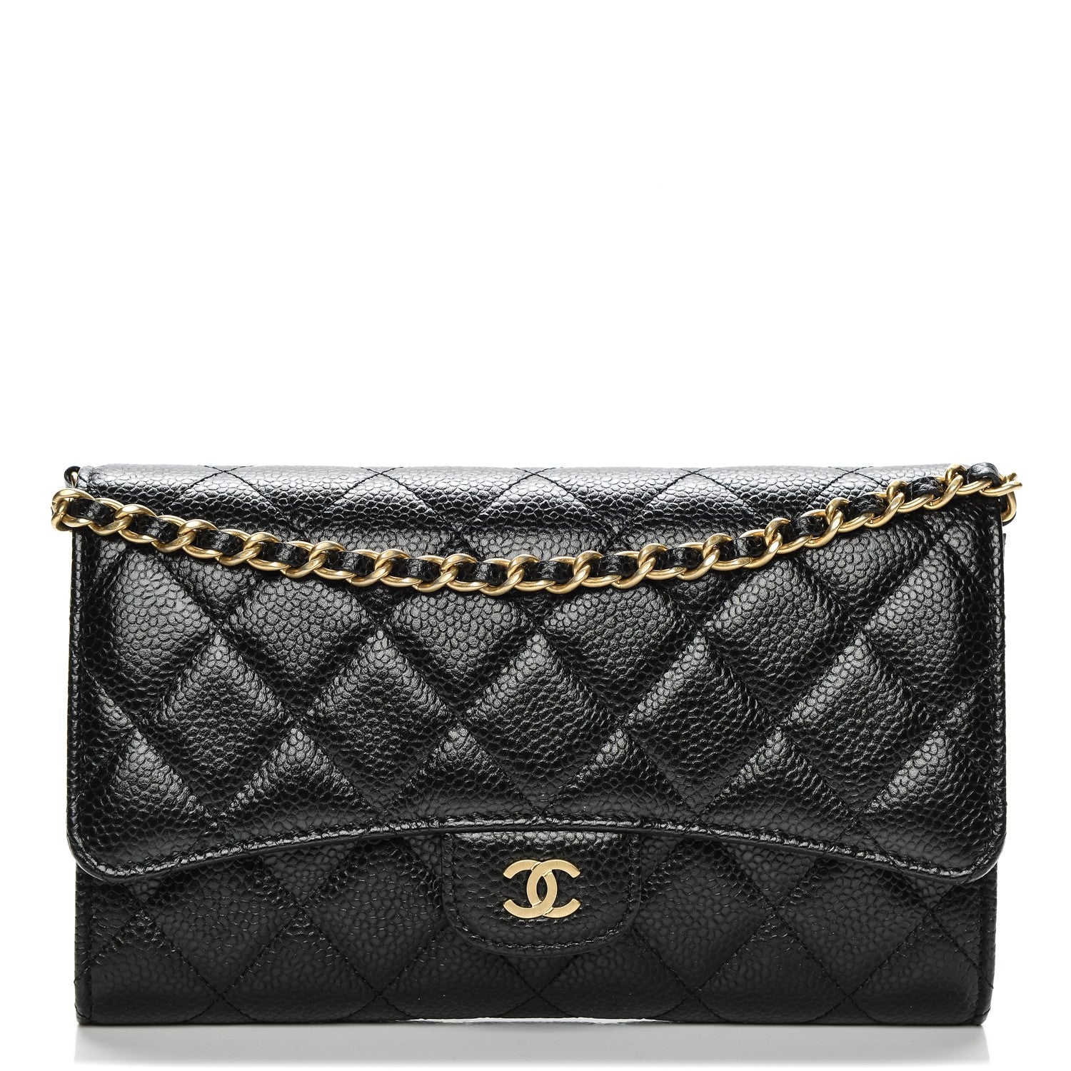 Chanel Caviar Quilted Wallet on Removable Chain Black 1 of 8