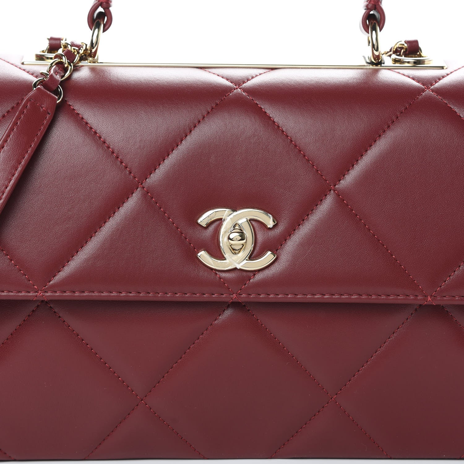 Chanel Lambskin Quilted Medium Trendy CC Flap Dual Handle Bag Burgundy 8 of 12