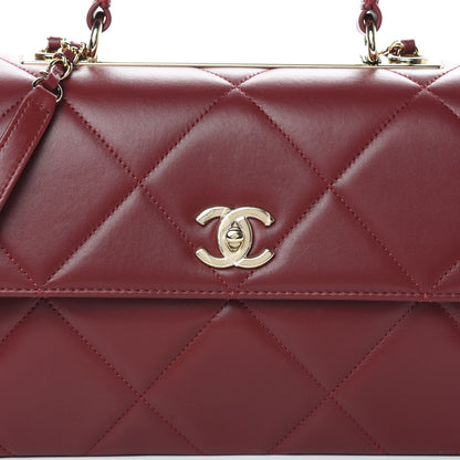 Chanel Lambskin Quilted Medium Trendy CC Flap Dual Handle Bag Burgundy 8 of 12