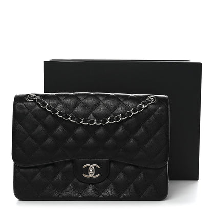 Chanel Caviar Quilted Jumbo Double Flap Black 13 of 13