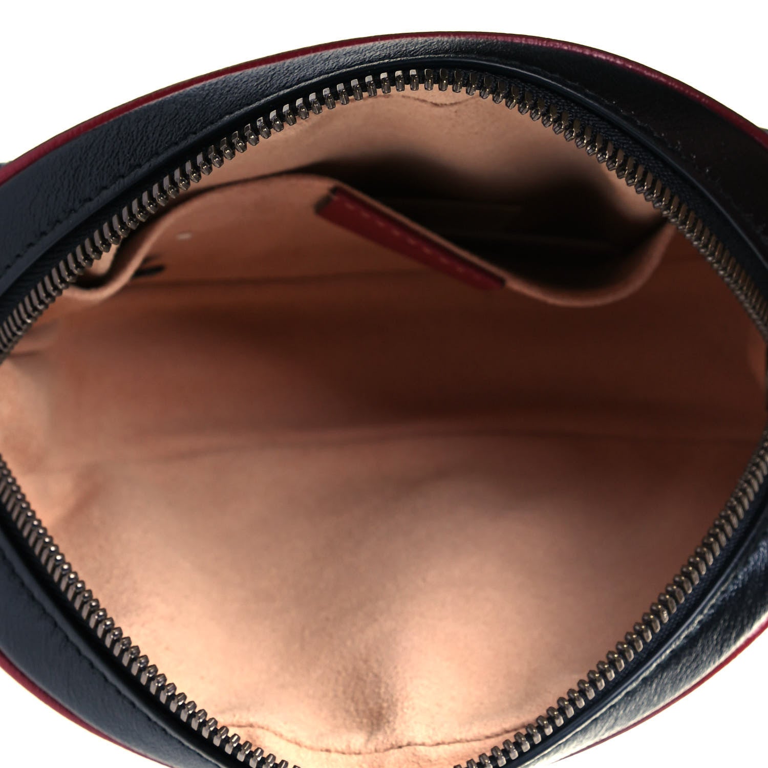 Gucci Azalea Calfskin Matelasse Diagonal Torchon GG Marmont Belt Bag 75 30 Black Romantic Cerise 5 of 11