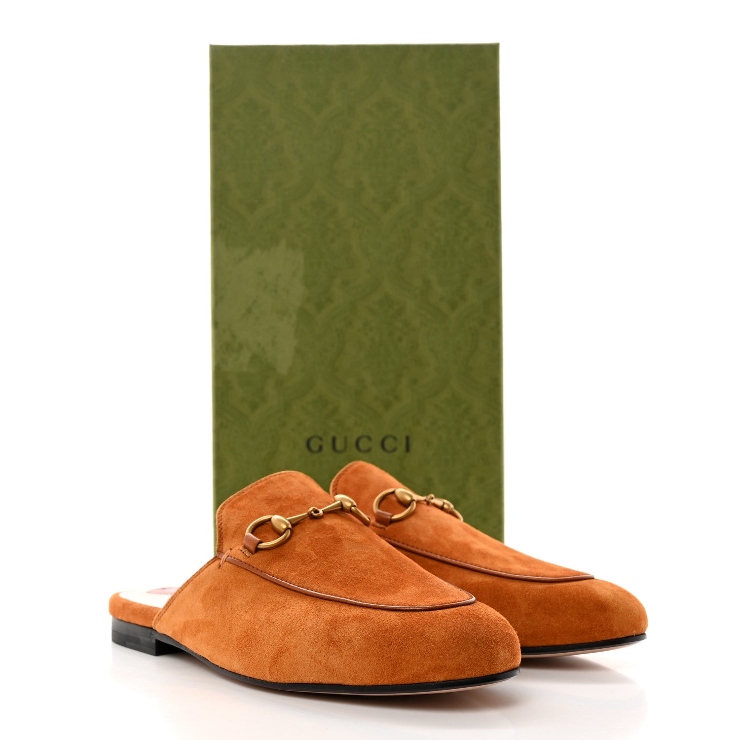 Gucci Suede Cachemire Malaga Kid Womens Princetown Slippers 36.5 Blondie Cognac 9 of 9