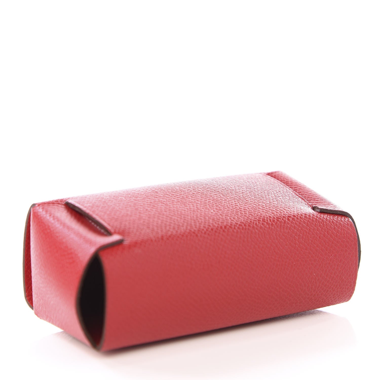 Hermes Grained Madame Calfskin Lipstick Case with Mirror Rouge Piment 6 of 7