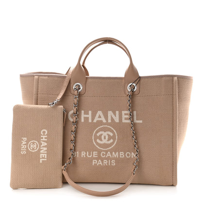 Chanel Mixed Fibers Medium Deauville Tote Beige 1 of 10