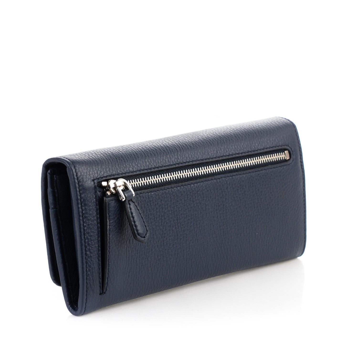 Prada Vitello Phenix Continental Flap Wallet Baltico 3 of 8