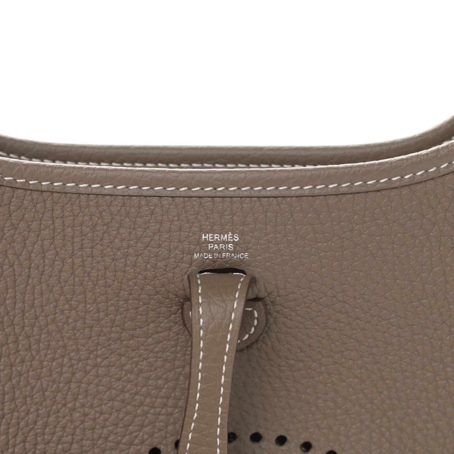 Hermes Taurillon Clemence Amazone Evelyne TPM Etoupe Bleu Indigo 6 of 11