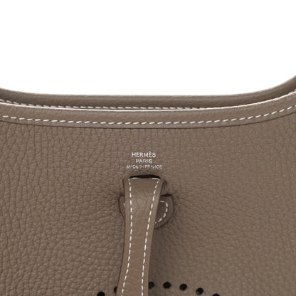 Hermes Taurillon Clemence Amazone Evelyne TPM Etoupe Bleu Indigo 6 of 11