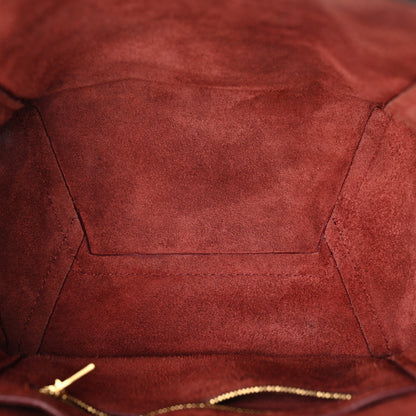 Celine Soft Grained Calfskin Small Sangle Bucket Bag Burgundy 5 of 12