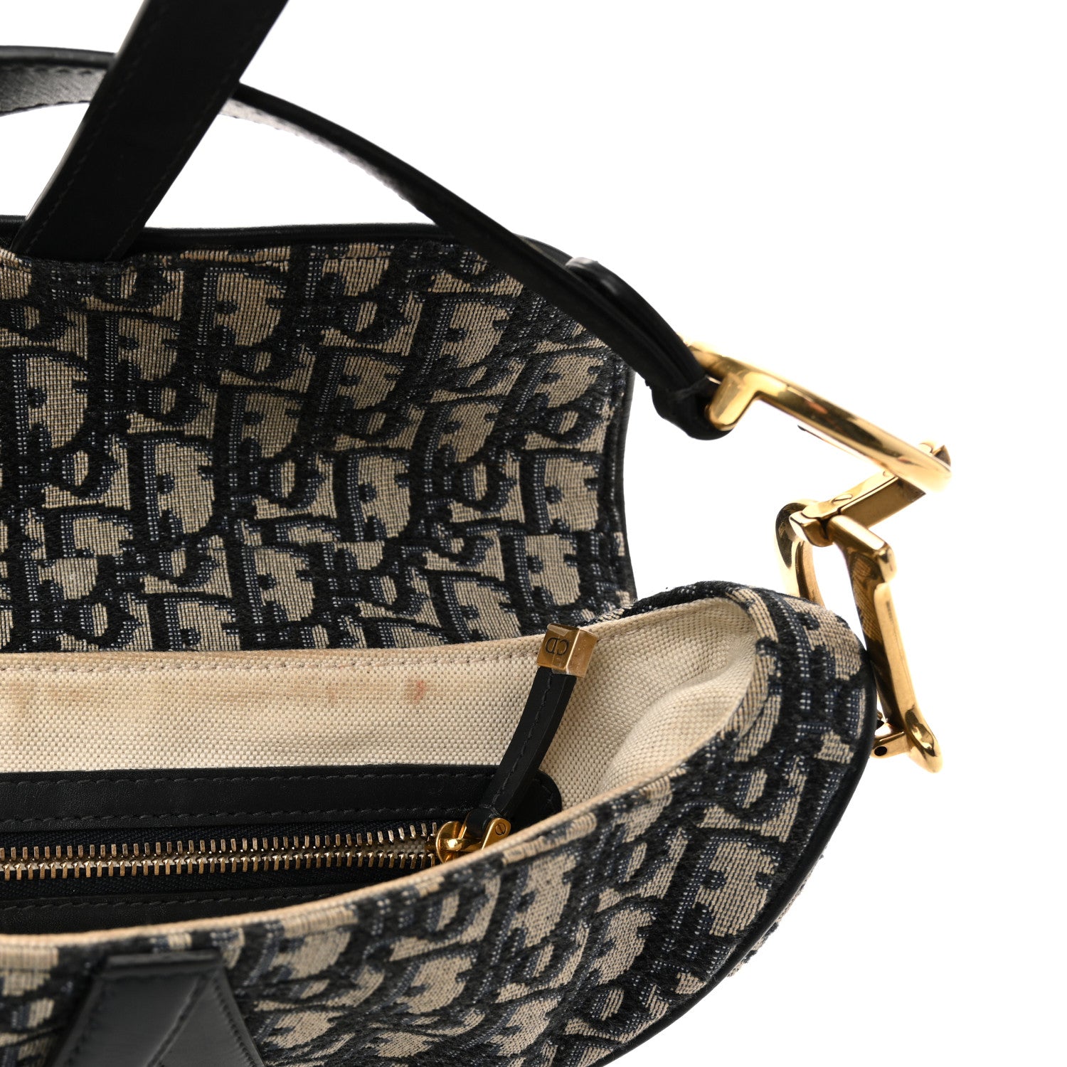 Christian Dior Oblique Saddle Bag Blue 11 of 11