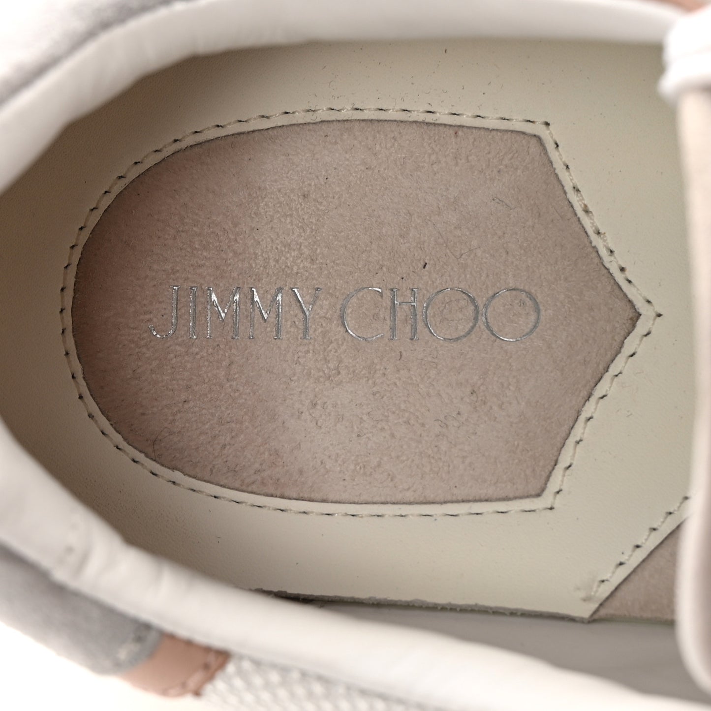 Nappa Mesh Suede Women Landon Low Top Sneakers 39.5 White Powder Pink Grey